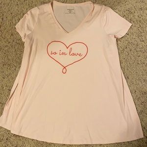 BRAND NEW Motherhood Maternity “so in love” nursing/maternity sleep shirt